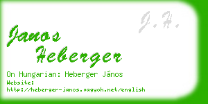 janos heberger business card